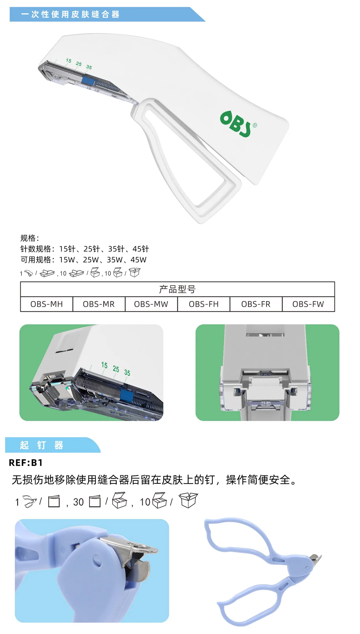 一次性使用皮肤缝合器&起钉器